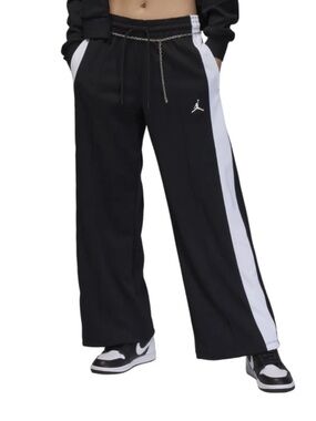 Jordan Knit Track Pants Black with White Side Stripes NWT SZ. XL
